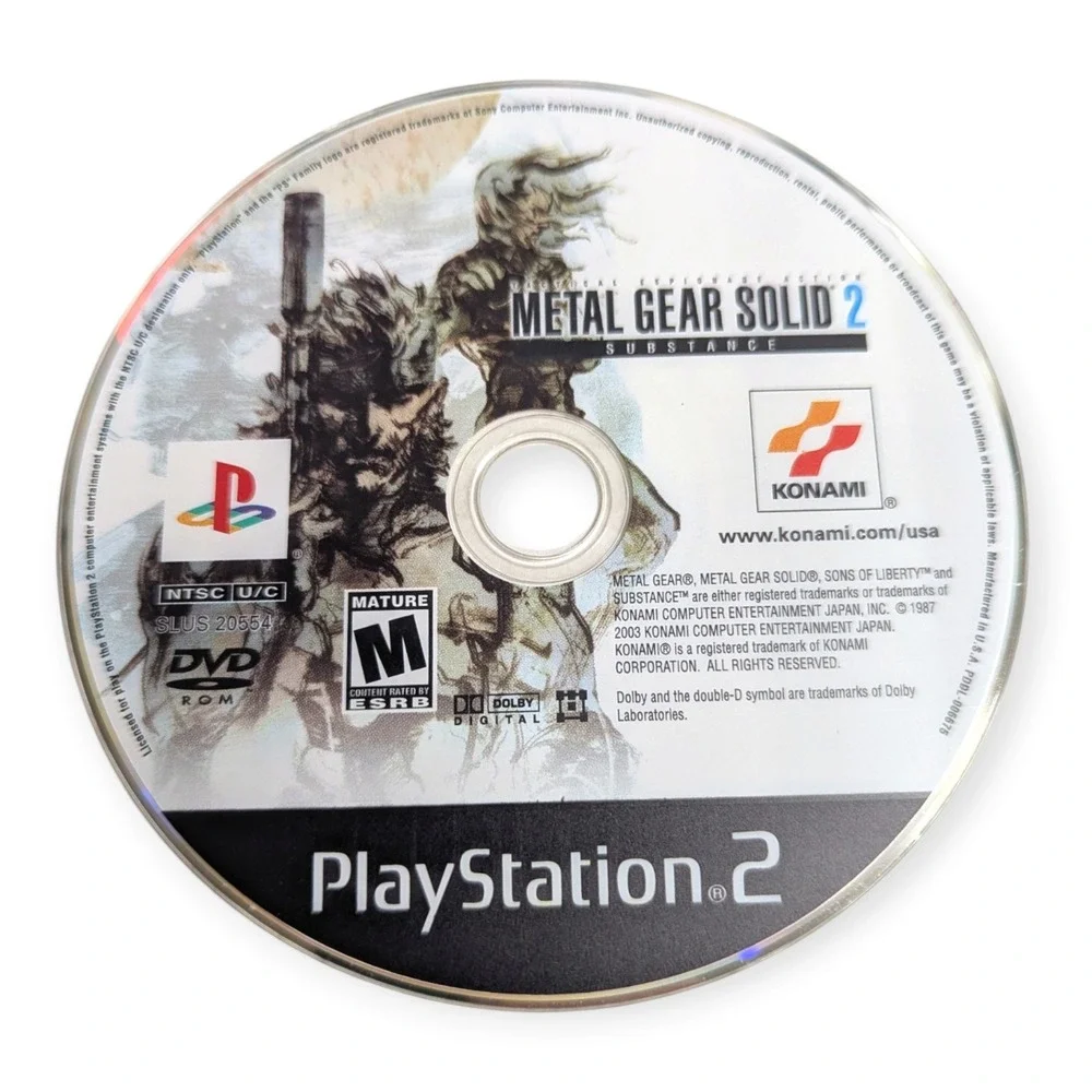 Metal Gear Solid 2 Substance Konami PlayStation 2 PS2 Game Manual CIB